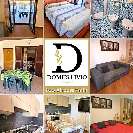 Domus Livio, 7 Min Fco Airport, Free Wifi, Garden Apartment, 2 Tv Hd 피우미치노 외부 사진